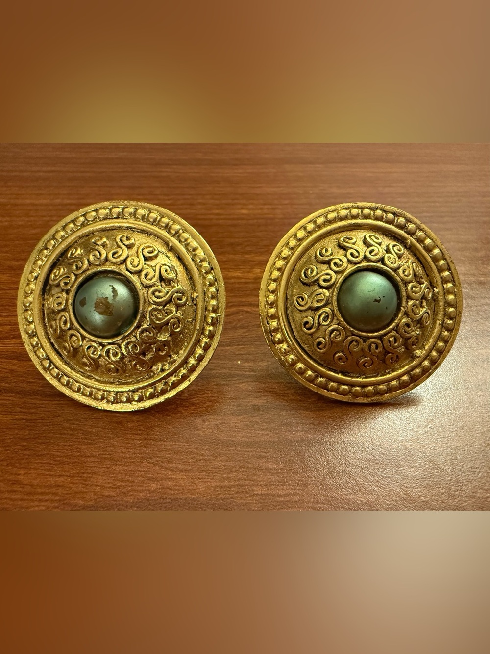 Vintage Statement Earrings Etruscan/ Edouard Rambaud Style XL